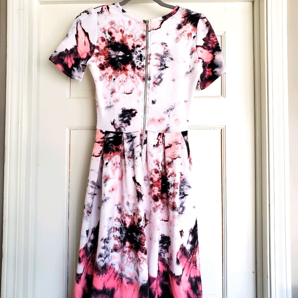 Lularoe Pink Tie Dye Amelia Dress XS - Picture 2 of 3